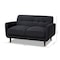 Baxton Studio Allister Mid-Century Dark Grey Upholstered Loveseat 158-9746 - alternate 3